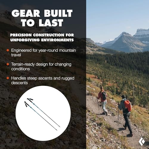 BLACK DIAMOND Distance Z Trekking Poles (Pair), Foldable Z-Pole, Hiking - color: Desert Sky (Carbon Fiber FLZ-Folding), size: 95-110 cm