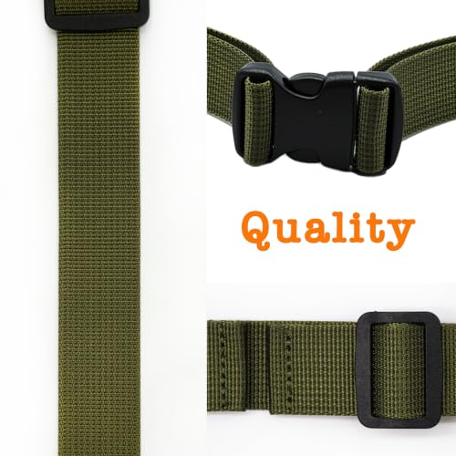 Backpack Chest Strap, Universal Add on Adjustable Sternum Strap, Chest Belt Replacement, with Heavy Duty Quick Release Buckle Clip, for Travel, Hiking, Camping, School - color: Army Green