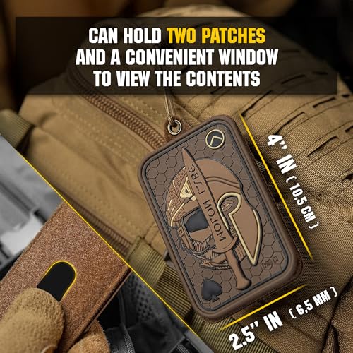 M-Tac Tactical Hanging ID Card and Patch Holder with Hook and Loop Surface and Draw Cord (Coyote) - color: Coyote, size: hook and loop surface