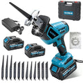 Mini Reciprocating Saw, 21V Brushless Cordless Reciprocating Saw With 2x4.0Ah Battery, 3 Variable Speed Tool-Free Blade Change And LED Light, Hand Recíproca For Woods/Metal/Plastic Cutting