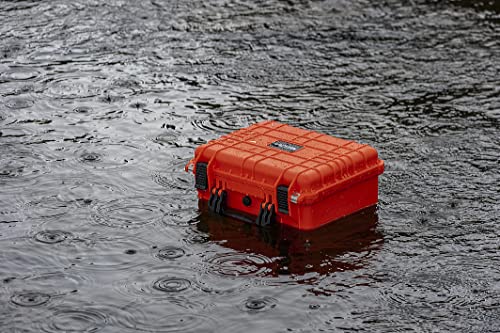 MEIJIA All Weather IP67 Waterproof Hard Camera Case,Hard Protective Case,Hard Case with Customizable Foam,Fit Use of Drones,Camera,Equipments,Pistols(Orange,15.98x12.99x6.85inches) - color: Orange, size: 15.98x12.99x6.85inches