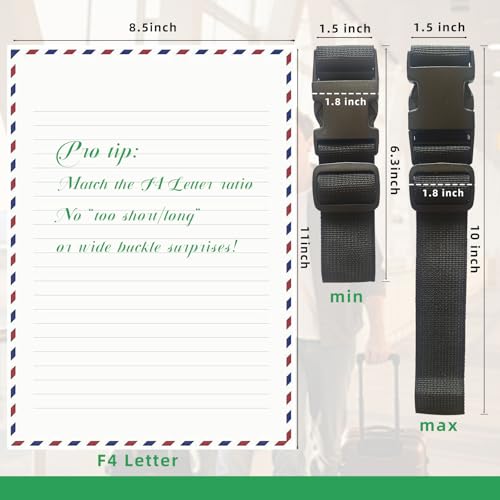 2PCS 22 inch Add a Bag Luggage Straps for Suitcase, Adjustable Suitcase Strap, Travel Accessories Travel Attachment for Connecting Two Suitcases or Smaller Packages Together -Black