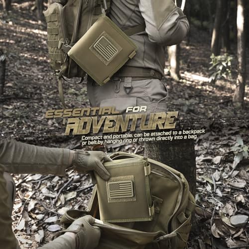 LIVANS Map Case Holder for Outdoors Land Navigation Kit,13x10" Viewing Area - color: Coyote Tan
