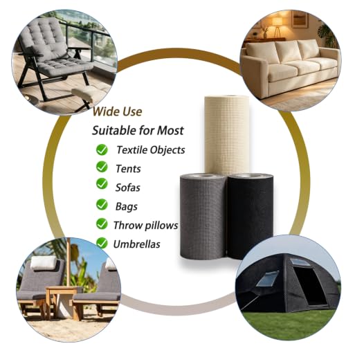 Canvas Repair Tape,Outdoor Gear Patch-Self-Adhesive,4×70 Inches (Grey) - color: Gray