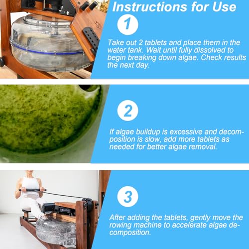 Water Purification Tablets for Rowing Machines, Bulk Pack for Home & Gym Use | Long-Lasting Tank Cleaner, Odor Removal & Eco-Friendly Water Treatment (20)