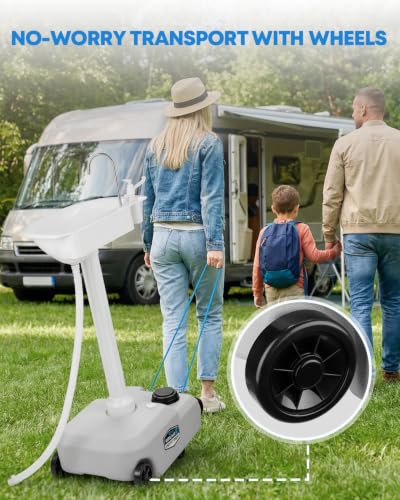 Kohree Portable Sink Hand Wash Station with Wheels & 5 Gal Water Tank