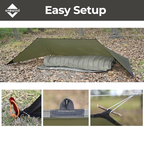 Onewind Camping Shelter with Mosquito Net - color: Od Green/Black-Shelter with Bugnet