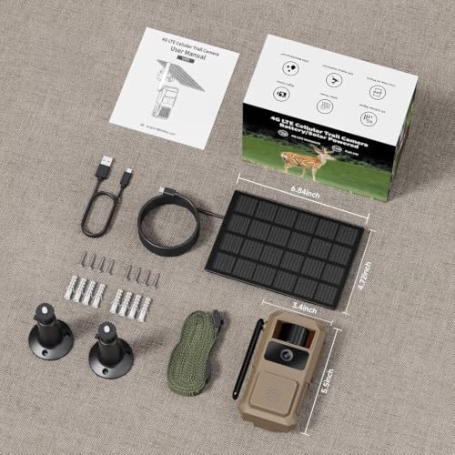Loatos 48MP Trail Camera, AI Animal Detection 2K Live Cellular Trail Camera | 4G LTE Built-in-SIM, Real-Time Alert 0.1s Trigger, Game Cameras with Night Vision Motion Activated Waterproof IP66 Trail Cam