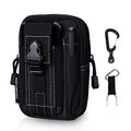 Utility Pouch Gadget Belt Waist Bag with Cell Phone Holder for Compact Carry Waist Pack - color: 1.Black