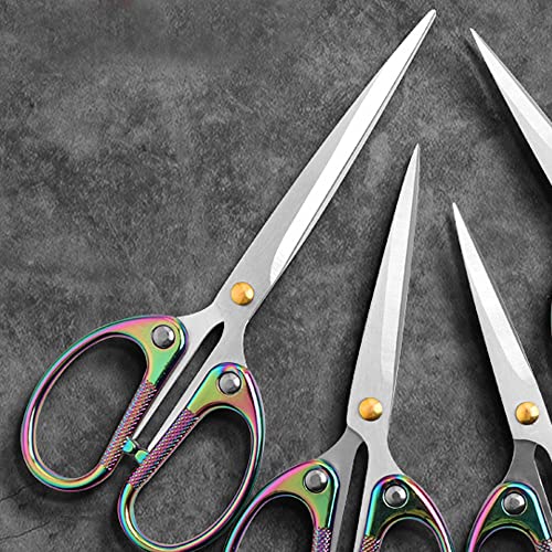 6.3" All Stainless Steel Office Scissors,Ultra Sharp Blade Shears,Sturdy Sharp Scissor for Office Home School Sewing Fabric Craft Supplies Multipurpose Scissors Colorful - color: Colorful, size: 6.3"