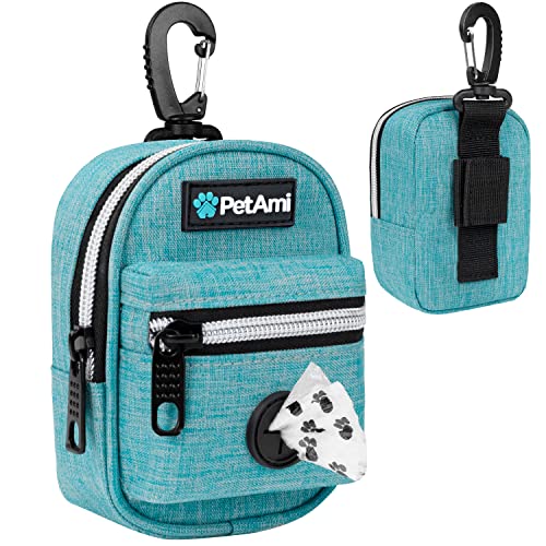 PetAmi Dog Poop Bag Holder for Leash, Waste Bag Dispenser Pet Pouch, Blue - color: Sea Blue