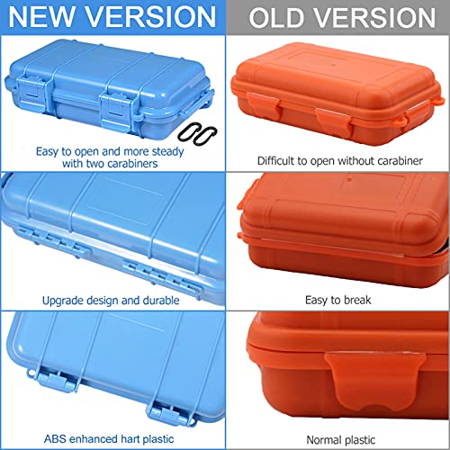 Ejoyous Waterproof Dry Storage Box, Waterproof Box Plastic Survival Container Shockproof Dry Storage Case with 2 U Shape Buckle for Fishing Camping Hiking - color: Blue, size: Small Size