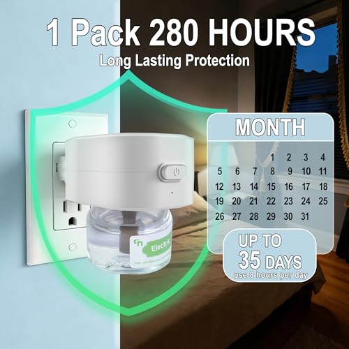 Indoor Mosquito Repellent Device, Electric Plug in Mosquito Repellent Indoor Use, Mosquito Repeller for Home Bedroom Living Room Office Kitchen Hotel