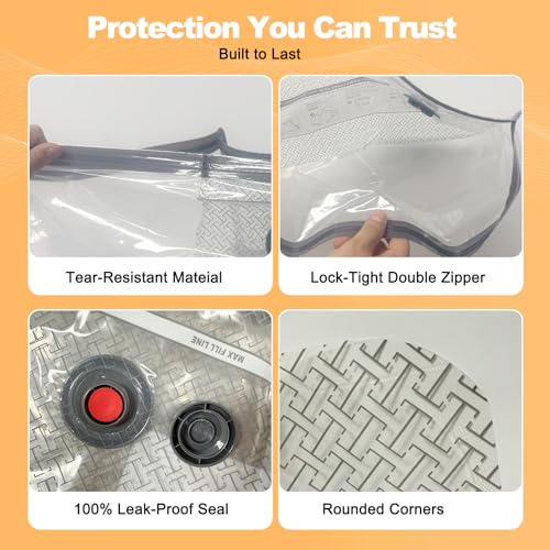 Vacuum Storage Bags for Travel with Cordless Pump, 9-Pack, 3 Sizes | Space Saver Bags for Clothes, 5000Pa Suction, 80% Space Saving in 10 Seconds, 2000mAh Rechargeable Battery - size: 9 Combo Travel Set