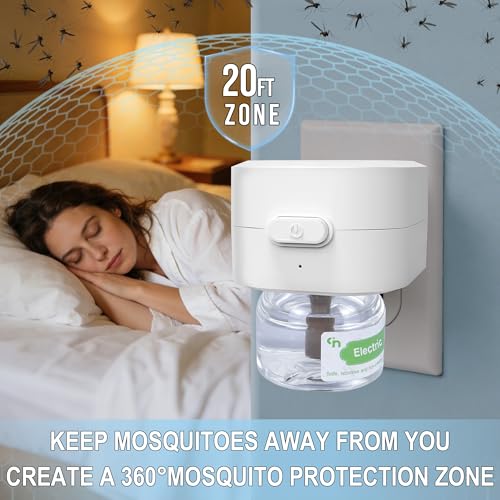 Indoor Mosquito Repellent Device, Electric Plug in Mosquito Repellent Indoor Use, Mosquito Repeller for Home Bedroom Living Room Office Kitchen Hotel