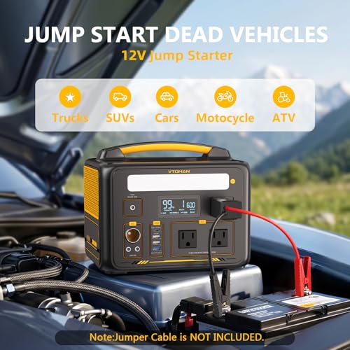 VTOMAN Jump 600X Portable Power Station 600W, 299Wh LiFePO4 Battery - style: Jump 600X