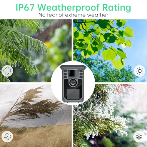 Trail Camera 2 Pack 4K 64MP WiFi Solar Game Camera, 5800mAh Battery, 64GB Memory Card and Ip67 Waterproof Night Vision Trail Cam,130° Wide Angle for Deer & Farm Security - color: Dark grey