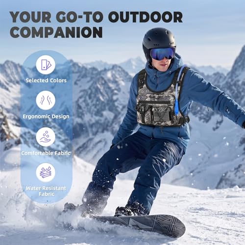 Criuage USA Patent Running Hydration Vest Backpack, Lightweight Chest Pack with 2.0L Water Bladder Bag Daypack for Hiking Running Cycling Race Marathon for Women Men - color: Cagray