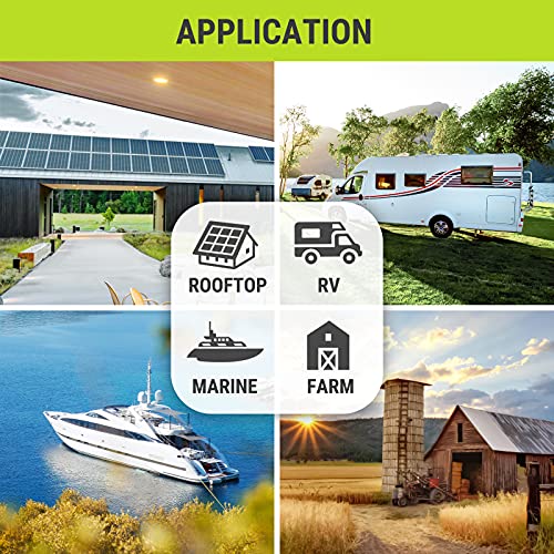 Newpowa 150W(Watt) 10BB Solar Panel Monocrystalline 12V High Efficiency PV Module 150W for RV Marine Boat Trailer Camper Rooftop Off Grid System