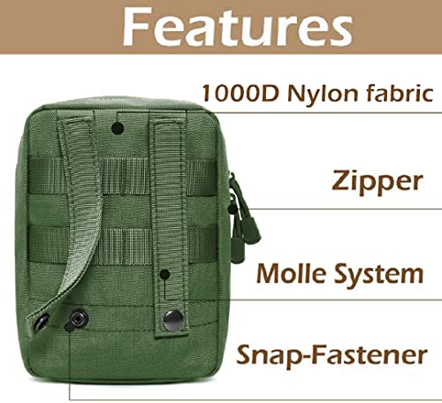 GHFY First Aid Pouch EMT IFAK Medical Pouchs, Tactical MOLLE Utility Empty Pouch (Green) - color: Green