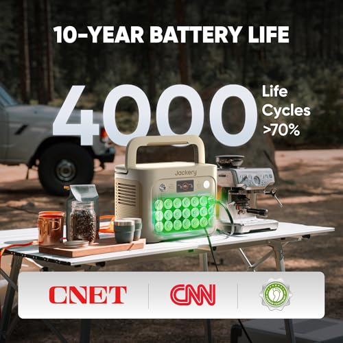 Jackery Solar Generator 1000 v2 and 100W Panel,1070Wh,1500W (Dune White) | 1 Hr Fast Charge, LiFePO4 Battery, for Camping, Emergency, RV, Off-Grid Living - style: E1000v2+100W(Dune White)
