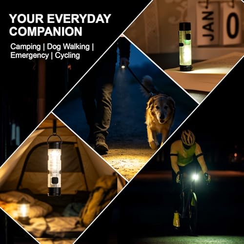 Mini EDC Rechargeable Keychain Flashlight Stocking Stuffers for Men
