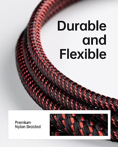 iPhone Charging Cable [Apple MFi Certified] USB Lightning Cable 10FT, 3Pack | Nylon Braided Long iPhone Charger Fast Charging Cord for iPhone 14 13 12 11 SE X XS XR 8 7 6 6s 5, iPad Pro, Air, mini - Red - color: Red, size: 10FT, style: USB A to Lightning