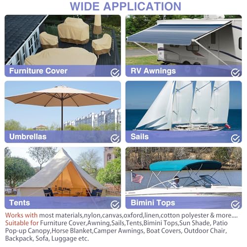 Gheeidau Canvas Repair Patch 9×11 Inch 3Pcs Waterproof Self-Adhesive Fabric Repair Patch for Tents,Boat Cover,Pop Up Canopy,Patio,Bags,Car Seats,Sofas,Furniture Cover(Camel) - color: Camel
