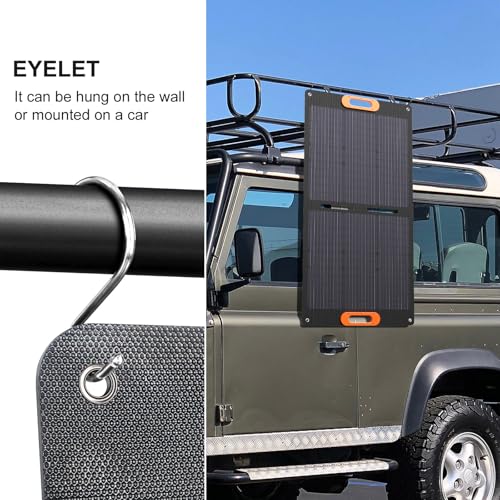Solarapex 100W Portable Solar Panel, ETFE Foldable Charger, 23.5% Efficient | IP67 Waterproof ETFE One-Piece Lamination with USB-C, XT60/DC8020/Anderson/DC5521 Outputs for Camping, RV and Power Stations - size: 100W