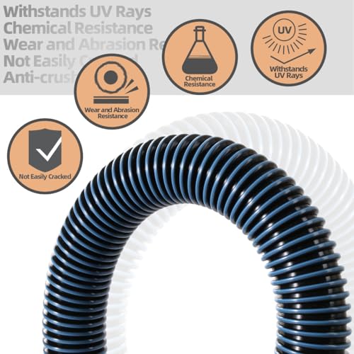 1.5" 6ft Pool Filter Pump Hose Kit for Above Ground Pools Vacuum Skimmer