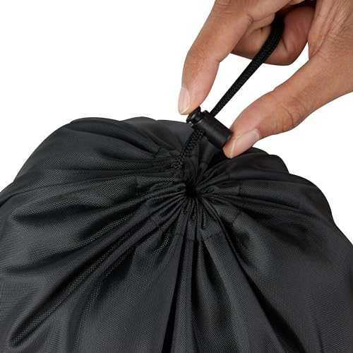 PALTERWEAR Drawstring Bag with Toggle - Nylon Cinch and Ditty Pouch - Six Pack (Black, 5 x 7 Inch, Set of 6) - color: Black, size: 5 x 7 Inch