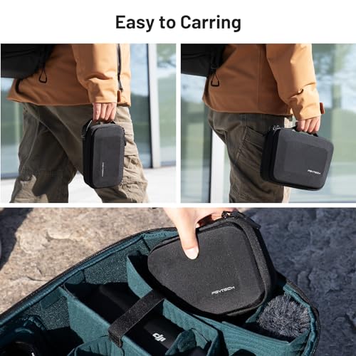 PGYTECH Camera Carrying Case Storage Box Handbag for Action Cameras | Splashproof Hardshell Hand Bag, Compatible with DJI OSMO Action 6/5 Pro/Pocket 4/3/Xtra Muse/Luna Ultra/Gopro/Insta360 - style: Carrying Case