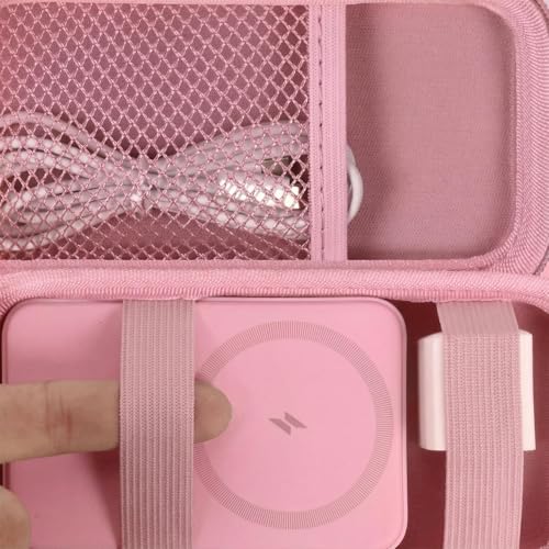 Power Bank Case for Anker MagGo 633/622/621/321 Portable Charger, Box Only - color: Pink, size: Medium