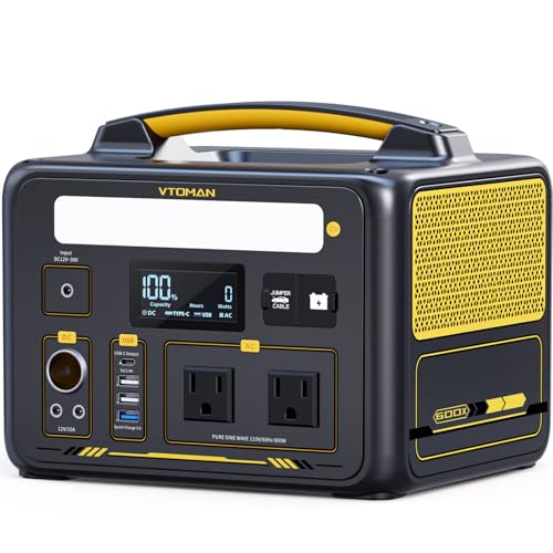 VTOMAN Jump 600X Portable Power Station 600W, 299Wh LiFePO4 Battery - style: Jump 600X