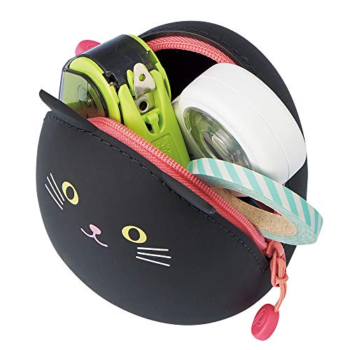 LIHIT LAB PuniLabo Mini Zipper Pouch, Egg-Shaped, 2.2" x 2.4", Shiba Dog (A7782-2) - color: Shiba Dog, size: Medium: 2.2 × 2.4 inches