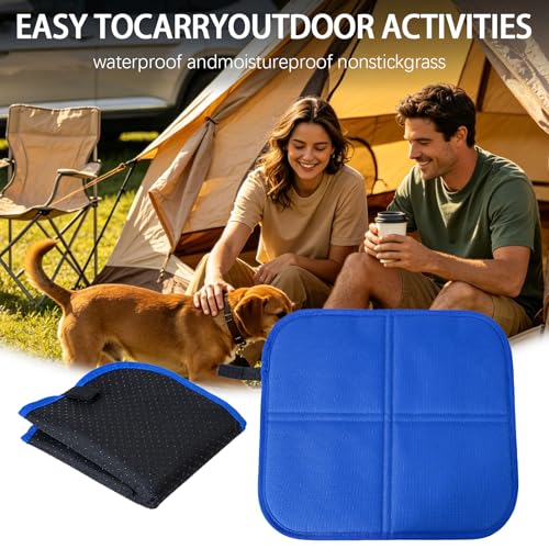 Outdoor Lightweight Waterproof Foldable Seat Cushion, 13.77 x 12.59 Inch Portable Camping Seat Mat for Hiking, Picnics, Beach & Outdoor Activities, 0.25 lbs - size: sky blue-2pcs
