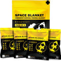 EVERLIT Emergency Mylar Thermal Blankets -Space Blanket Survival kit Camping Blanket Perfect for Outdoors, Hiking, Survival, Bug Out Bag ，Marathons or First Aid 1(Gold & Silver, 4 Pack)
