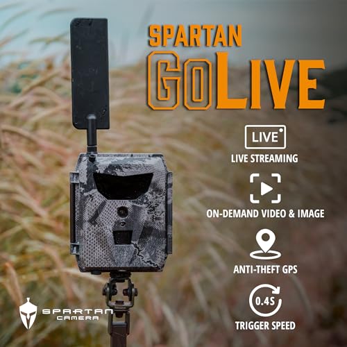 Spartan Camera GoLive 4G LTE Trail Camera, Free Roaming in US, Live-Streaming, Anti-Theft GPS, On-Demand Image&Video Capture, Real-time Updates, Built-in Lithium Battery, Blackout (2, Multi-Carrier) - size: Multi-carrier