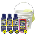 RV 7-Piece Detailing Kit, Contains RV Wash and Wax, Soft Surface and Vinyl Cleaner, Hard Surface Cleaner, Multi-Surface Protectant Spray, Bucket, Sponge and Microfiber Towel
