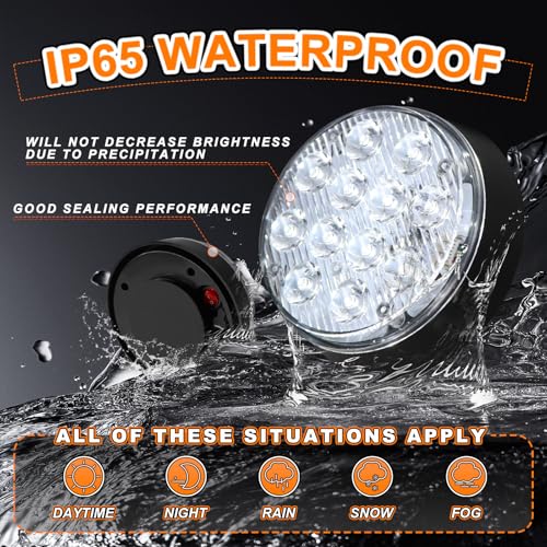 2PCS Magnetic Strobe Lights Emergency Beacon Hazard Lights | Magnetic Flashing Safety Warning Light, Rechargeable Battery Operated Wireless LED Road Flares Caution Strobe Light for Truck - color: Amber&White