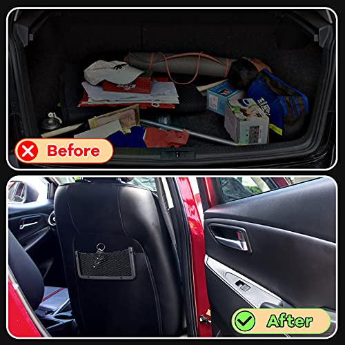 Frienda 4 Pcs Bungee Net Pocket Framed Mesh Car Boat RV,9 X 4 Inch - size: 9 x 4 Inch