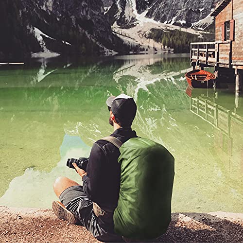 Waterproof Rucksack Cover Backpack Rain Cover 30L-100L for Travel Climbing Hiking (Leaf Camo, 70L-80L) - color: Leaf Camo, size: 70L-80L