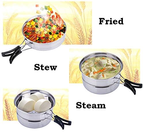 Portable Outdoor Cookware Camping Hiking Picnic Cooking Bowl Pan Pot Set [Item Number: ET-Cook001]