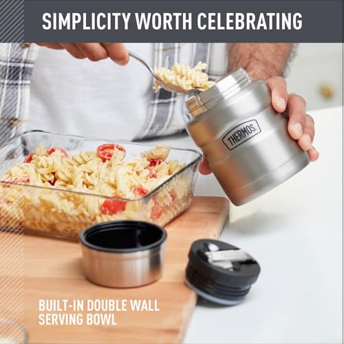 THERMOS Stainless King Food Jar with Spoon, 16oz, Matte Teal - color: Matte Teal, size: 16 Ounce
