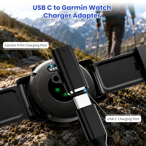 3 in 1 Multi Charging Cable for Garmin Watch Charger, 2Pack 4FT | USB A/C Universal Charging Cords for Garmin Watch/iPhone17-5/Galaxy/Tablets/PS,Home,Office,Cruise Vacation Camping Essentials - color: Black, size: 4FT