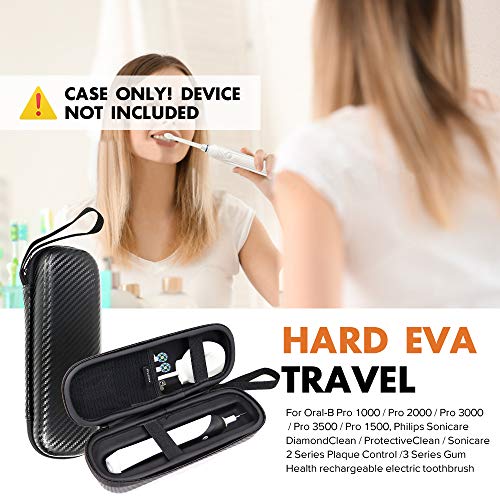 ProCase Travel Case for Oral-B Sonicare Electric Toothbrush -Black - color: Black
