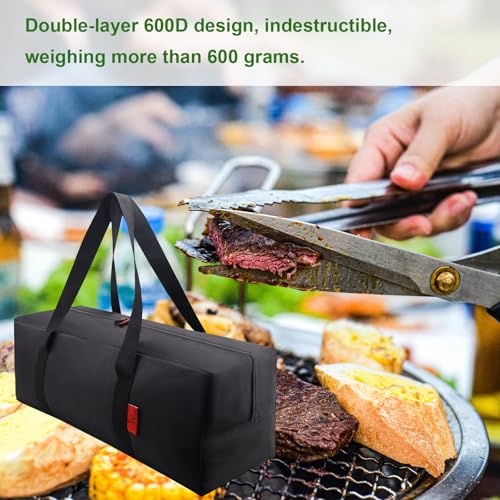 Extra Thick 24" Storage Bag Grill Tool Organizer Pro, BBQ Tool Heavy Duty Storage Bag, Double Layer 600D Oxford Cloth Waterproof (2x Thickness), Camping, Tailgating, BBQ Party Gift - style: 24"lx8"wx8"h Pro