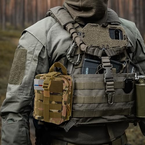 Survival First Aid Kit, 41 Pack IFAK Trauma Kit with Tourniquet, 4-Inch Israeli Bandage, Molle Bag, First Aid Kit for Car, Hiking, Travel - size: 41 pack