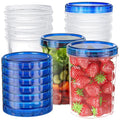 10 Pack-32 OZ Freezer Storage Containers, Small Plastic Food Storage Containers with Twist Top Lids, BPA Free and Reusable Meal Prep Containers Microwave/Dishwasher Safe - color: 10P-32 OZ