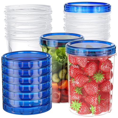 10 Pack-32 OZ Freezer Storage Containers, Small Plastic Food Storage Containers with Twist Top Lids, BPA Free and Reusable Meal Prep Containers Microwave/Dishwasher Safe - color: 10P-32 OZ